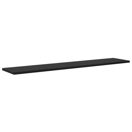 Bokhylla Bräda 4 pcs Svart 100 x 20 x 1,5 cm Konstruerat trä
