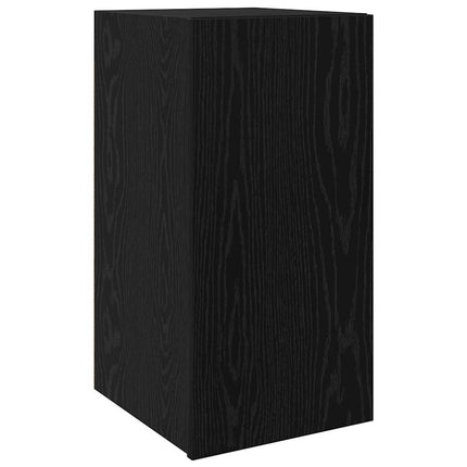 Vägg TV Skåp Svart Ek 30,5 x 30 x 60 cm Konstruerat trä