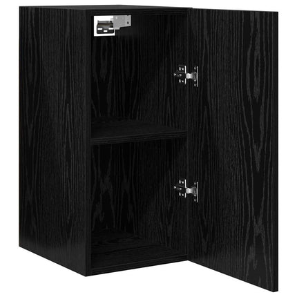 Vägg TV Skåp 2 pcs Svart Ek 30,5 x 30 x 60 cm Konstruerat trä