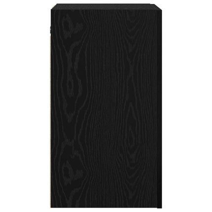 Vägg TV Skåp 2 pcs Svart Ek 30,5 x 30 x 60 cm Konstruerat trä