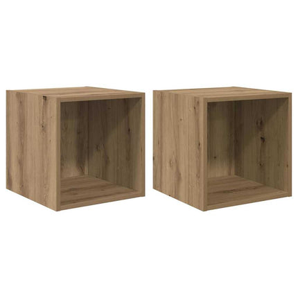 Väggskåp 2 pcs Artisan Ek 37 x 37 x 37 cm Konstruerat trä