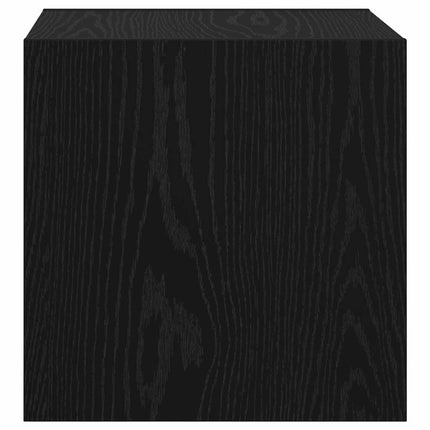 Väggskåp 2 pcs Svart Ek 37 x 37 x 37 cm Konstruerat trä
