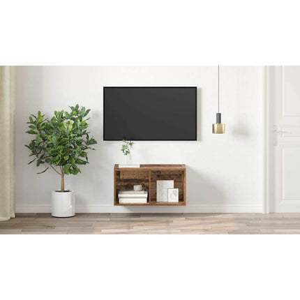 TV-bänkset 37 x 37 x 72 cm Gammalt trä Konstruerat trä