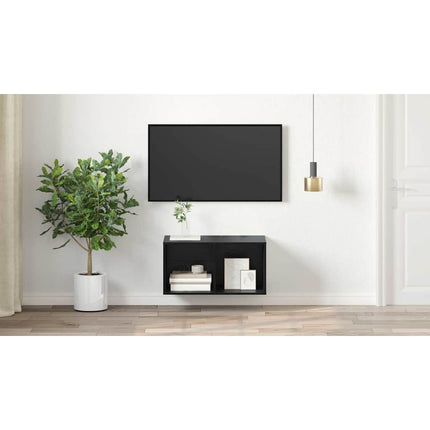 TV-bänkset 37 x 37 x 72 cm Svart Ek Konstruerat trä