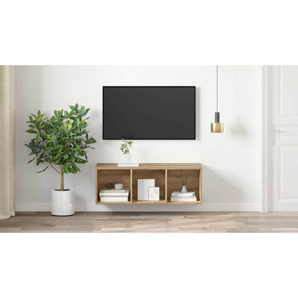 TV-bänkset 37 x 37 x 107 cm Artisan Ek Konstruerat trä