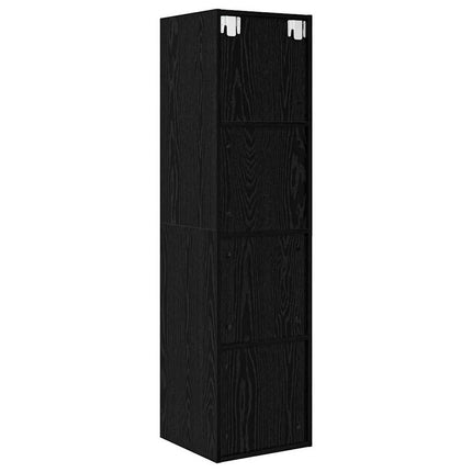 TV-bänkset 37 x 37 x 142,5 cm Svart Ek Konstruerat trä