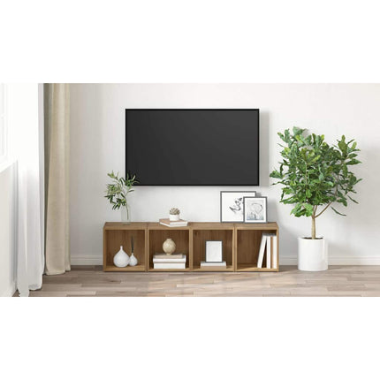 TV-bänkset 4 st Artisan Ek Konstruerat trä