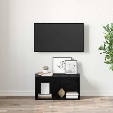 TV-bänkset Väggmonterad Svart 72 x 35 x 37 cm Konstruerat trä