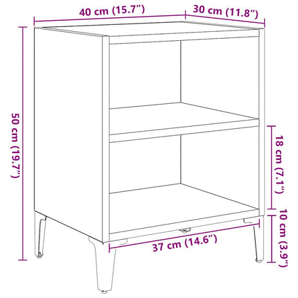Nattduksbord Artisan Ek 40 x 30 x 50 cm Konstruerat trä
