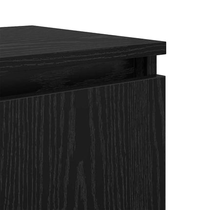 Nattduksbord Svart Ek 40 x 30 x 50 cm Konstruerat trä