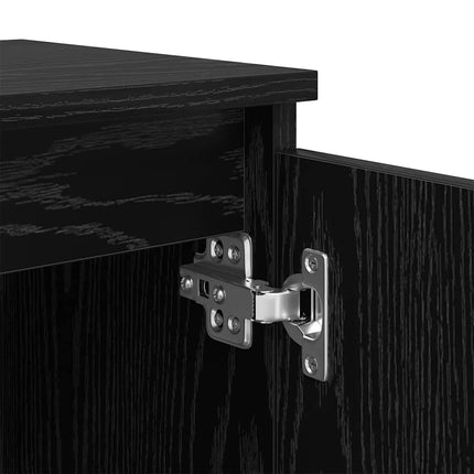 Nattduksbord Svart Ek 40 x 30 x 50 cm Konstruerat trä