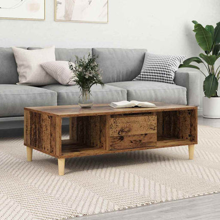 Kaffeebord Gammalt trä 102 x 55 x 35 cm Konstruerat trä