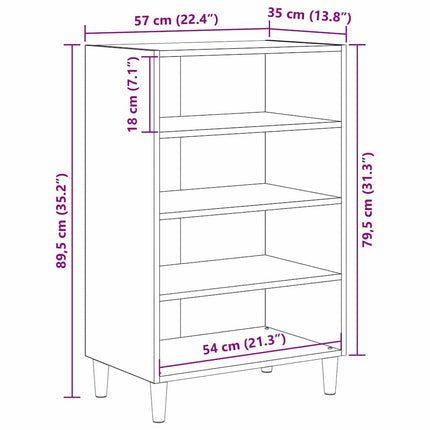 Sideboard Gammalt trä 57 x 35 x 89.5 cm Konstruerat trä