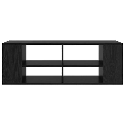 TV-bänkset Svart Ek 102 x 35 x 35 cm Konstruerat trä