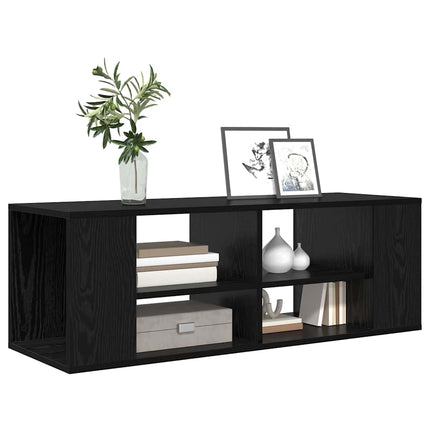 TV-bänkset 102 x 35 x 35 cm Svart Ek Konstruerat trä