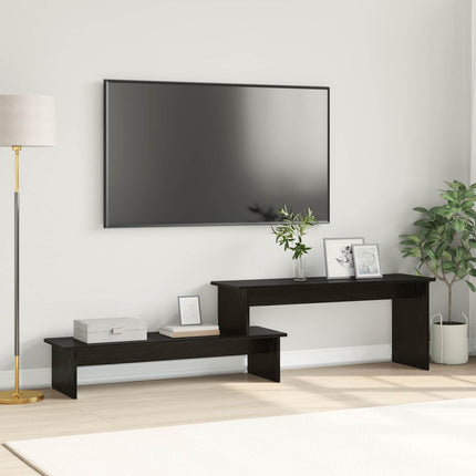 TV-bänkset Svart Ek 180,5 x 30 x 43 cm Konstruerat trä