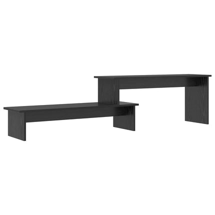TV-bänkset Svart Ek 180,5 x 30 x 43 cm Konstruerat trä