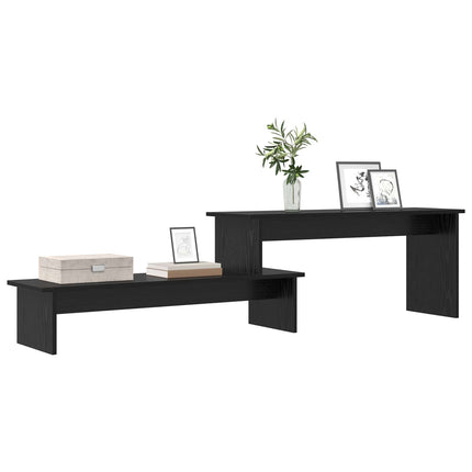 TV-bänkset Svart Ek 180,5 x 30 x 43 cm Konstruerat trä