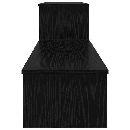 TV-bänkset Svart Ek 180,5 x 30 x 43 cm Konstruerat trä