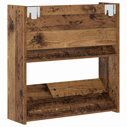 Skoskåp 2 pcs Gammalt trä 60 x 18 x 60 cm Konstruerat trä