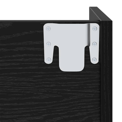 Skoskåp 2 pcs Svart Ek 60 x 18 x 60 cm Konstruerat trä