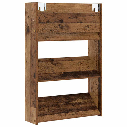 Skoskåp 2 pcs Gammalt trä 60 x 18 x 90 cm Konstruerat trä