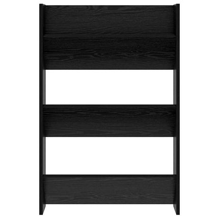 Skoskåp 2 pcs Svart Ek 60 x 18 x 90 cm Konstruerat trä