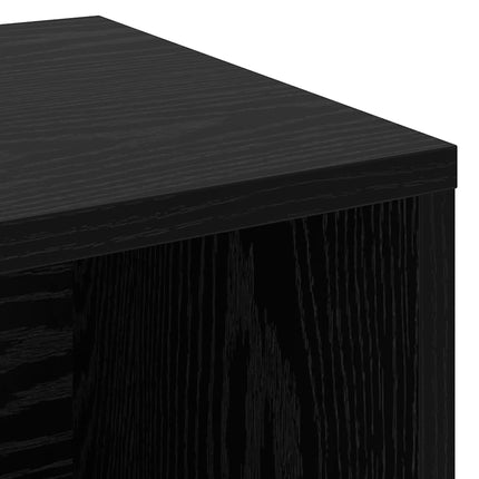 Skobänk med hylla Svart Ek 103 x 30 x 54,5 cm Konstruerat trä