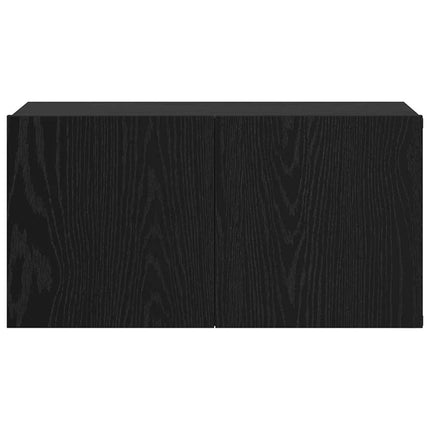 TV-bänkset Väggmonterad Svart 60 x 30 x 30 cm Konstruerat trä