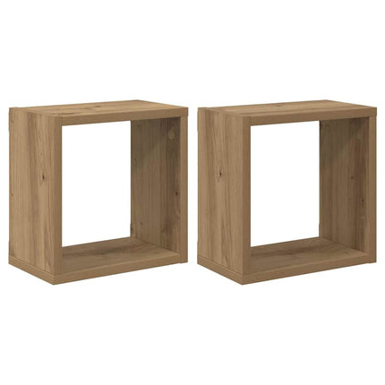 Vägg hyllor med hylla 2 pcs Artisan Ek Konstruerat trä