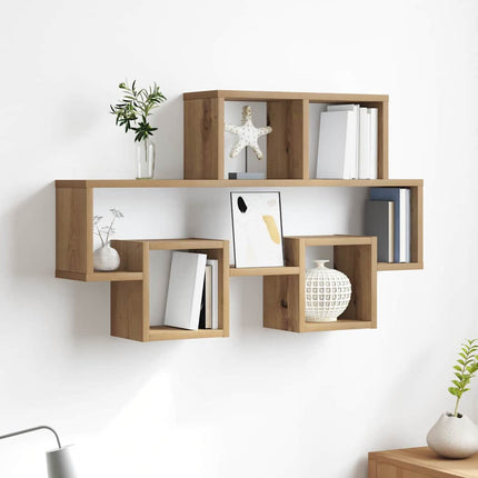 Vägg hylla med hylla artisan ek 82 x 15 x 51 cm Konstruerat trä