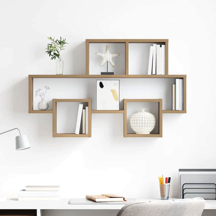 Vägg hylla med hylla artisan ek 82 x 15 x 51 cm Konstruerat trä