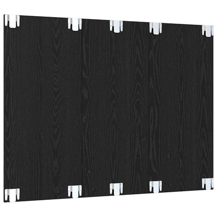 TV-bänkset Svart Ek 120 x 23,5 x 90 cm Konstruerat trä
