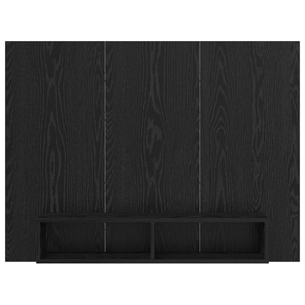 TV-bänkset Svart Ek 120 x 23,5 x 90 cm Konstruerat trä