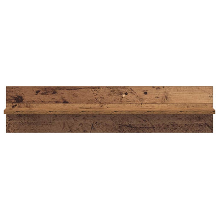 Vägg hylla 2 pcs Gammalt trä 80 x 11,5 x 18 cm Konstruerat trä