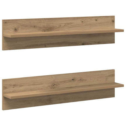 Vägg hylla 2 pcs Artisan Ek 80 x 11,5 x 18 cm Konstruerat trä