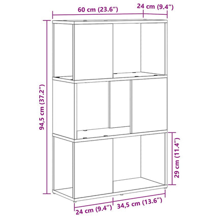 TV-bänkset 60 x 24 x 94,5 cm Brun Konstruerat trä