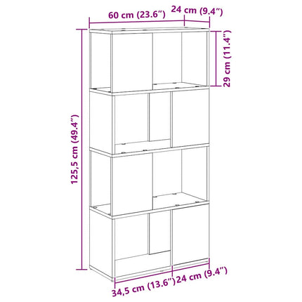 TV-bänkset Väggmonterad Brun 60 x 24 x 125,5 cm Konstruerat trä