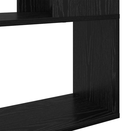 TV-bänkset Väggmonterad Svart 80 x 24 x 125 cm Konstruerat trä
