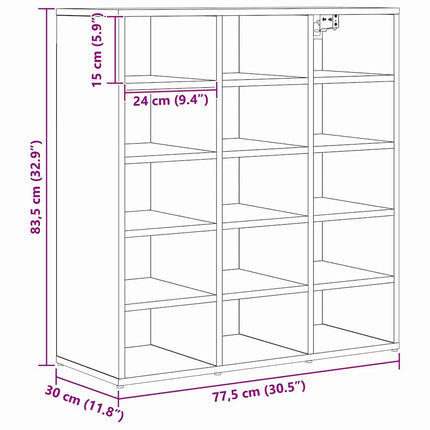 Skoskåp Artisan Ek 77,5 x 30 x 83,5 cm Konstruerat trä