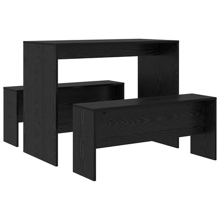 Matgrupp 2 pcs Svart ek Konstruerat trä