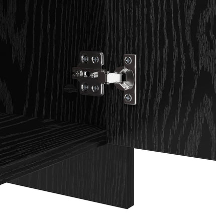 Sideboard Svart Ek 70 x 41 x 75 cm Konstruerat trä