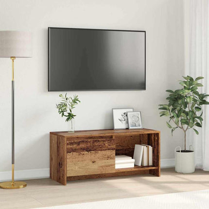 TV-bänkset Gammalt trä 90 x 35 x 40 cm Konstruerat trä