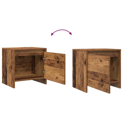Nattduksbord Gammalt trä 45 x 34 x 44,5 cm Konstruerat trä