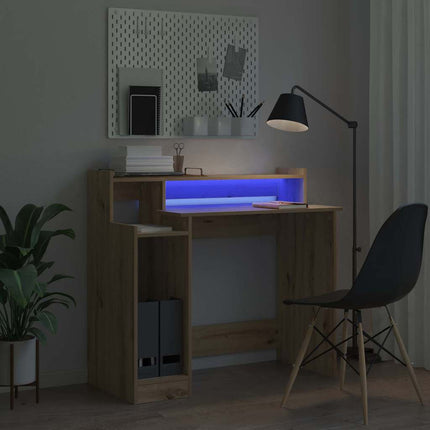 Skrivbord med hylla Artisan Ek 97 x 45 x 90 cm Konstruerat trä