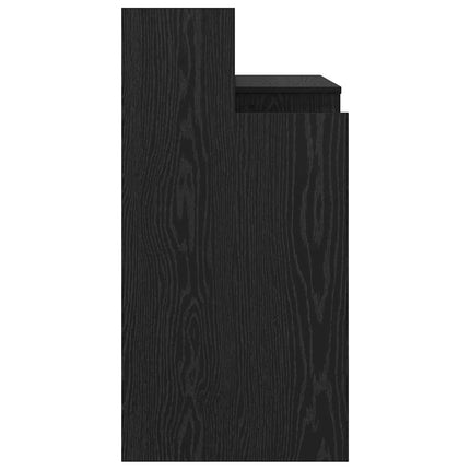 Skrivbord med hylla Svart Ek 97 x 45 x 90 cm Konstruerat trä