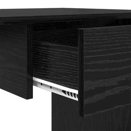 Skrivbord med låda Svart Ek 100 x 50 x 76 cm Konstruerat trä