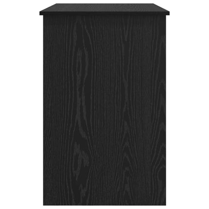 Skrivbord med låda Svart Ek 100 x 50 x 76 cm Konstruerat trä