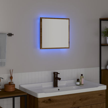 LED Badrumsspegel Artisan Ek 40 x 37 x 8.5 cm Konstruerat trä
