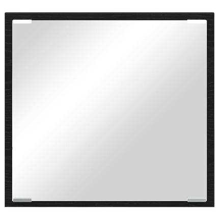 LED Badrumsspegel Svart Ek 40 x 37 x 8.5 cm Konstruerat trä